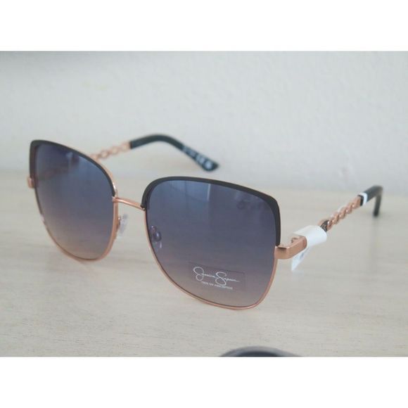 Jessica Simpson J6101 OXRGD Women's Brown/Gold Oversized Sunglasses - Picture 1 of 12